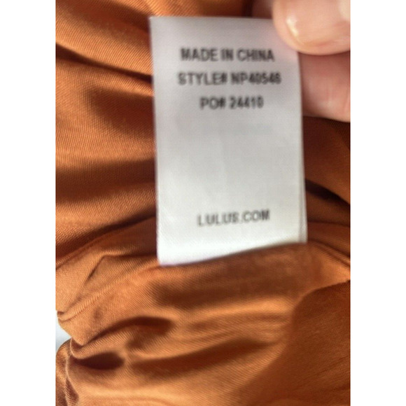 Lulus Crop Jumpsuit Burnt Orange White Striped Pockets Fall Harvest Boho Size XS - Picture 14 of 14